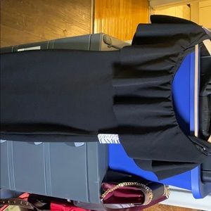 Off the shoulder black dress